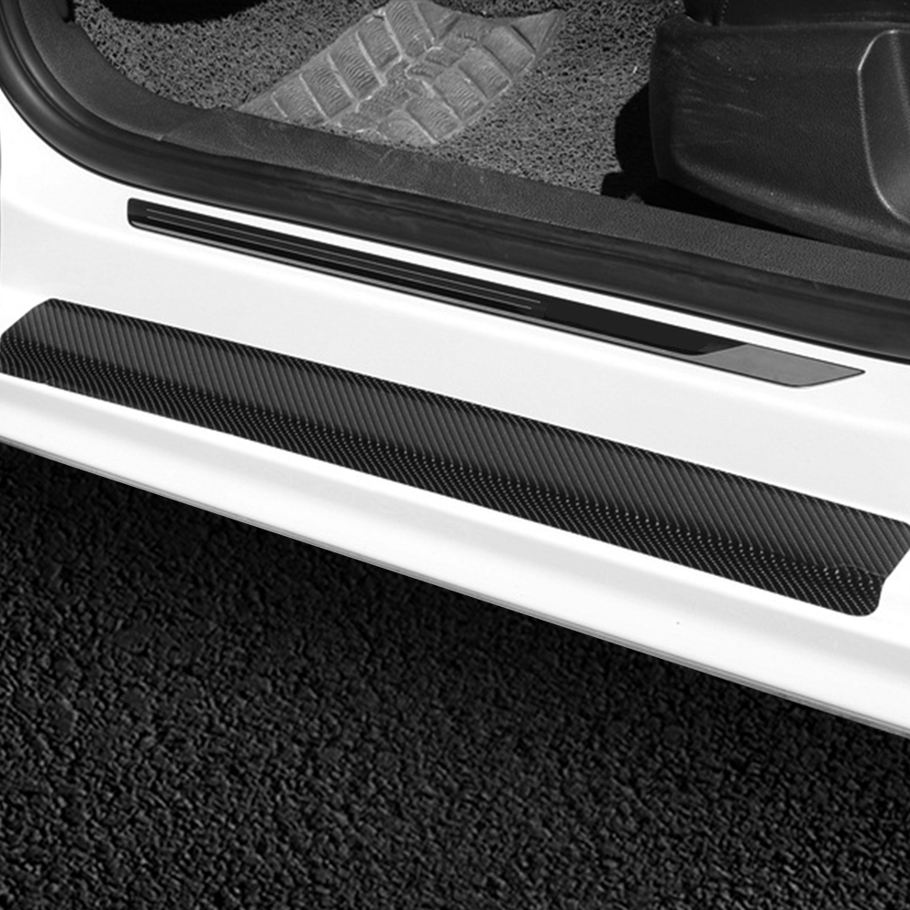 HungMieh Car Sticker Carbon Fiber Car Door Sills Guards Stickers Accessories