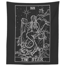 The Star Tarot Card Tapestry Goth Siren Halloween Gothic Pagan Witch Wall Art