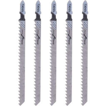 5 Pcs T301DL HCS T-Shank Jig Saw Blades Set 132mm 5