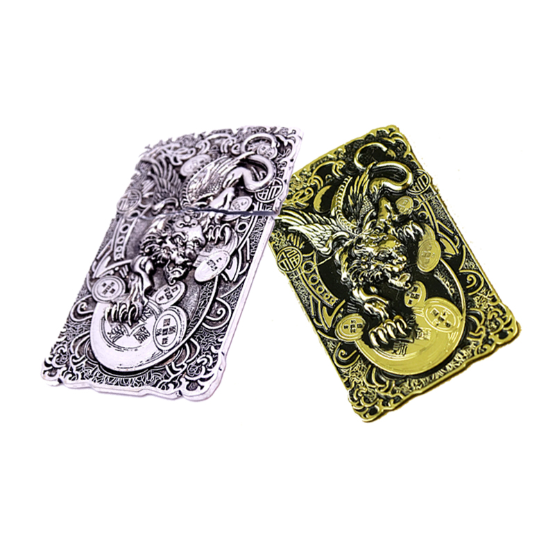 Buddhist Amulet Wealth Lucky Pixiu Carved DIY Metal Badge For ZP Kerosene Oil Lighter DIY Decor Accessory Metal Badge Man Gift