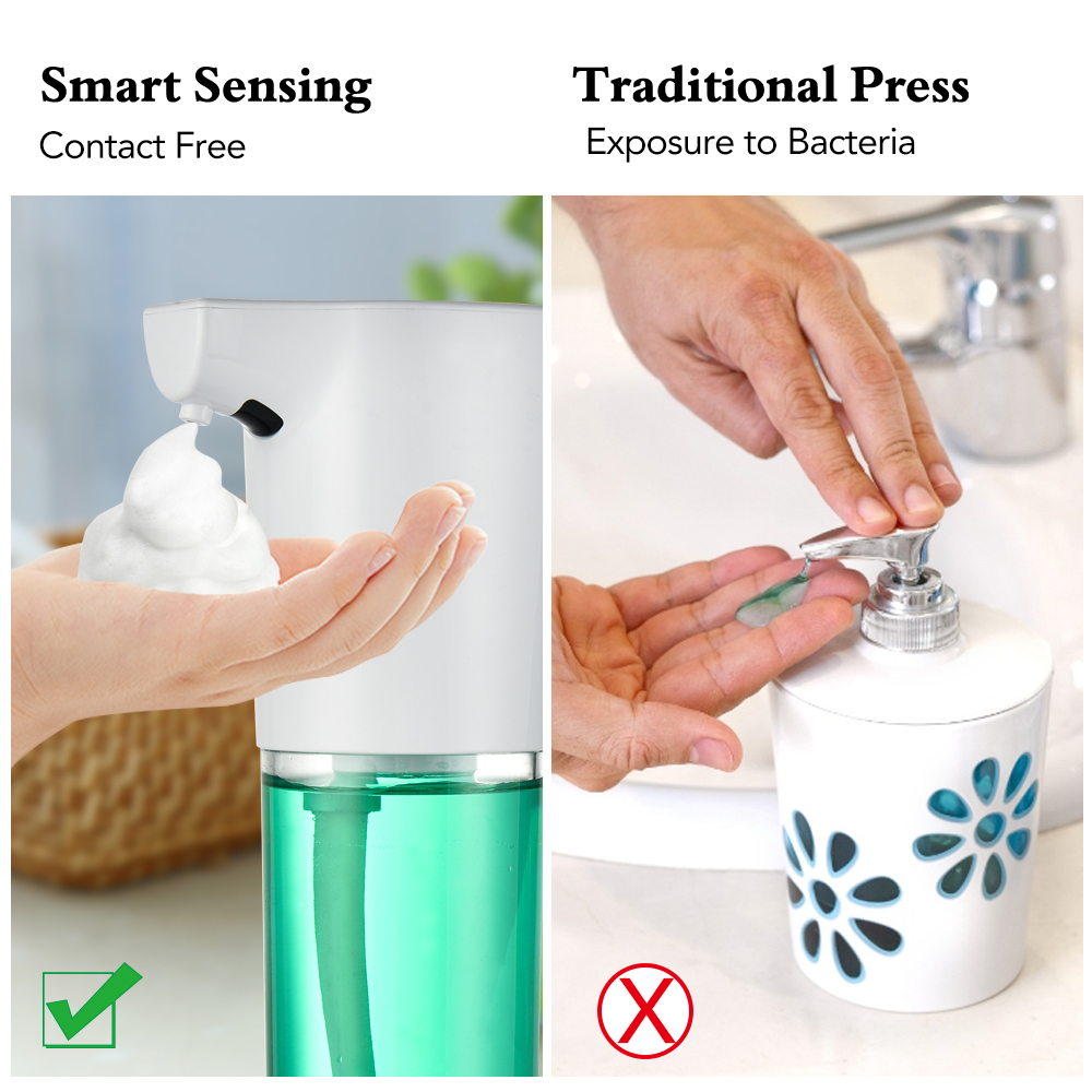 275ML Soap Dispenser Smart Sensor Touchless Automatic Liquid Soap Dispenser for Kitchen Bathroom Foaming Hand Washing
