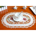 HOT satin lace placemat embroidery cup coaster mug kitchen Christmas table place mat cloth cookware New Year doily wedding pad