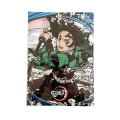 Demon Slayer PVC File Bag File Folder Blade Infinite Train Tanjirou Cartoon Anime A4 File Bag Office School Document Papers Bag