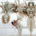 Custom Corner Flower Runner Natural Dried Plants Pampas Grass Wedding Arch Decor Flower Arrangement Wall Event Layout Flower Row