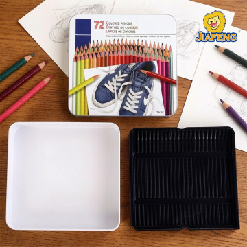 72 pieces colored pencil tin box