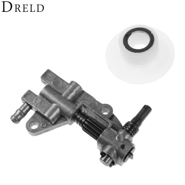 DRELD Drive Chainsaw Oil Pump with Gear Worm Set for Chainsaw 4500 5200 5800 45CC 52CC 58CC Chain Saw Parts Garden Tool Parts