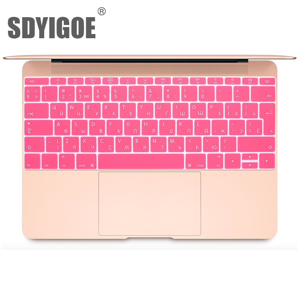 Russian Keyboard Cover Skin UK Silicone For Macbook 12"A1534 Retina for Pro 13" Not with touch bar A1708 Dustproof Film