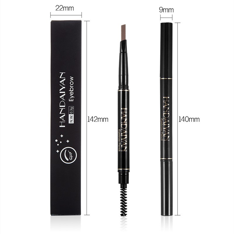 New Eyebrow Pen Tint Cosmetics Brush Natural Long Lasting Paint Tattoo Double Head Waterproof Black Eyebrow Pencil Makeup Tool