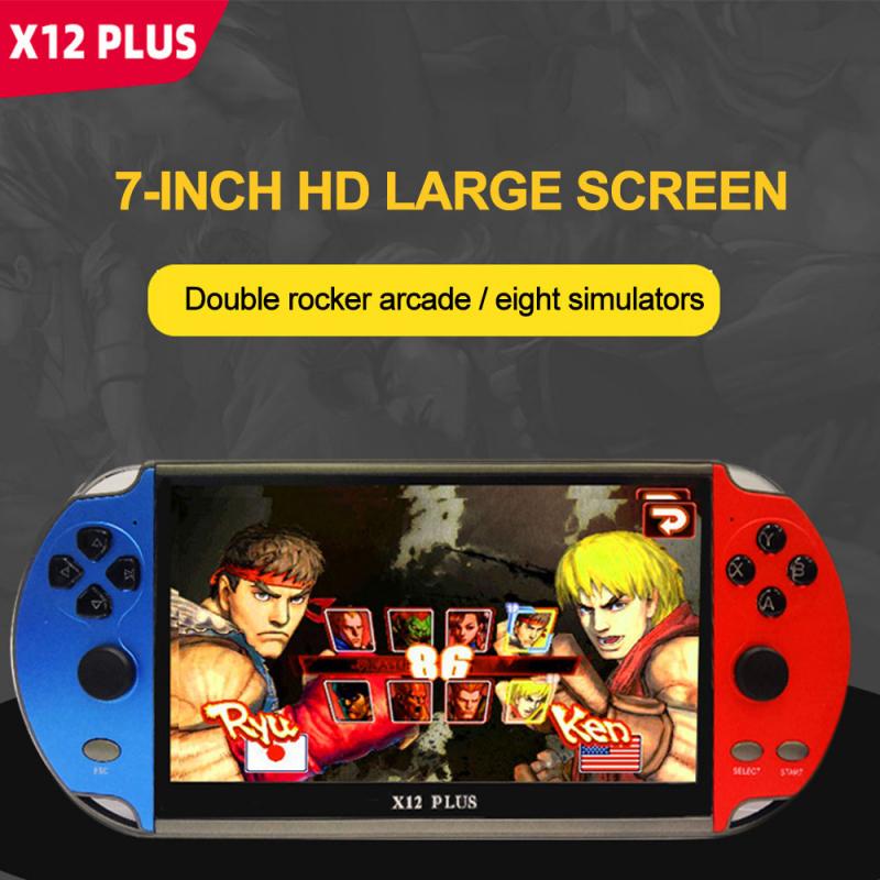 7 Inch Video Game Console Built In 10000 Games 16GB Handheld Double Joystick Game Controller X12 PLUS Retro Game Console TF Card