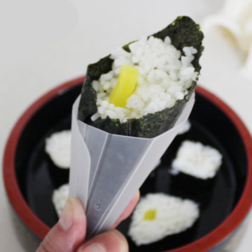 4PCS/Set Sushi Tools Two Hand Roll Temaki Sushi Molds Moulds DIY Sushi Maker Onigiri Bento Rice Ball Maker With Rice Paddle