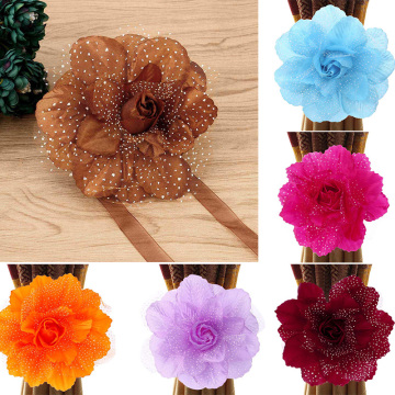 Peony Flower Curtain Clip-On Curtain Strap Tie Backs Holdbacks Curtain Curtain Accessories Decoration Polyester Straps
