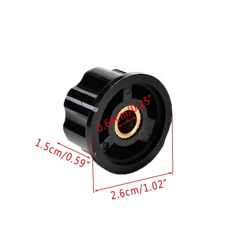 5PCS 6mm Adjustable Knurled Shaft Potentiometer Volume Control Rotary Knob New Drop Shipping