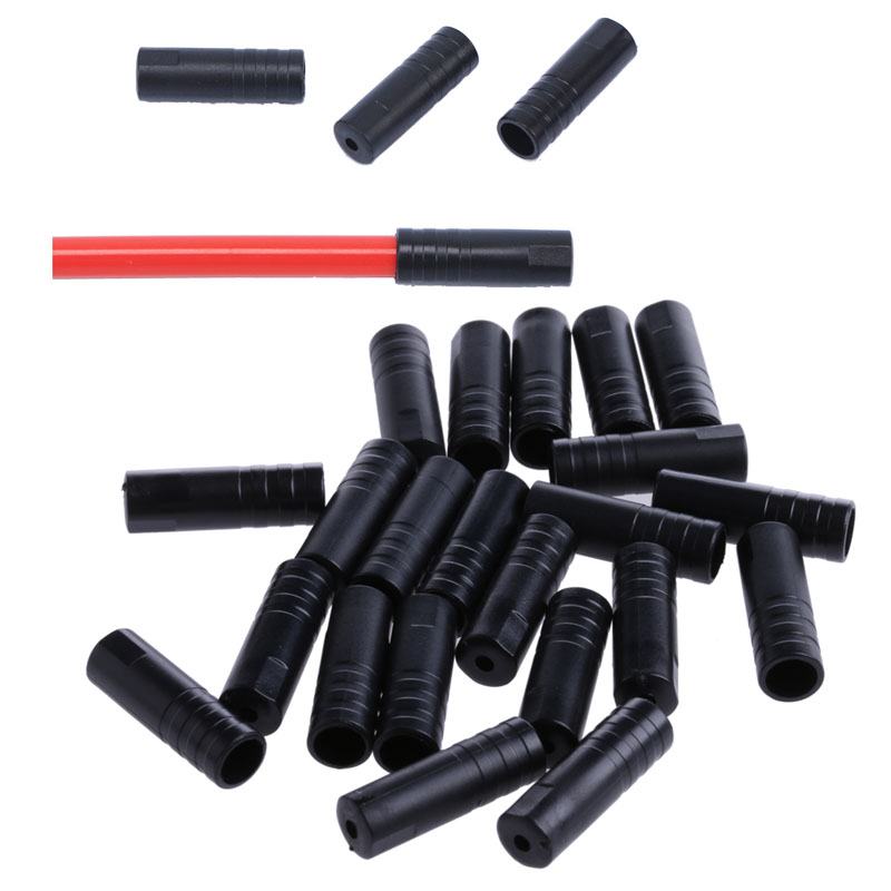 NEW 100Pcs Bike Bicycle Cycling Brake Cable Crimps Housing Plastic End Tips Caps 4mm Bicycle Parts
