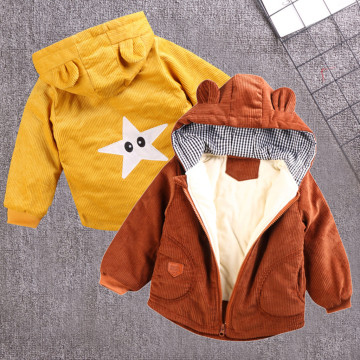 Coat for girls Toddler Girls Boys Winter Cartoon Windproof Coat Hooded Warm Outwear Jacket пальто для девочки одежда для новорож