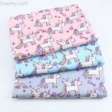 Unicorn 100% Cotton Fabric By Meter Diy Sewing Patchwork Quilt Cloth Bedding Blanket Sheet Pillow Decor Handmade Craft Tissus