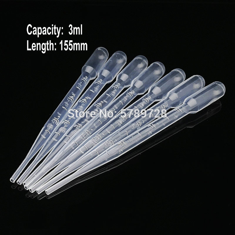 3ml Plastic Clear 100pcs 200pcs 300pcs 500pcs 1000pcs Lab Graduated Dropper Transparent Transfering Pasteur Pipettes