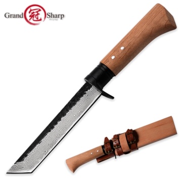Hunting Knife Retro Style Hand Forged Hammered Chef Kitchen Knives Butcher Meat Cleaver Outdoor Camping Dagger Machete Home Tool