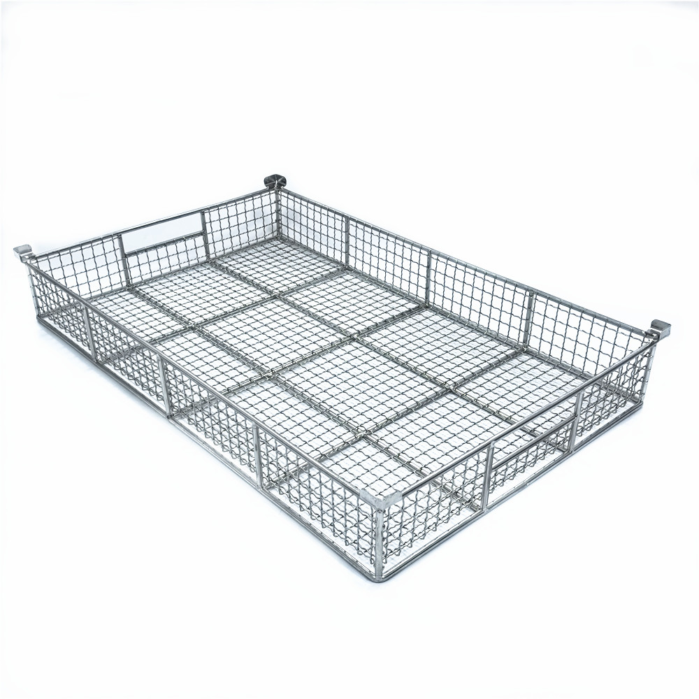Customized rectangle woven mesh basket