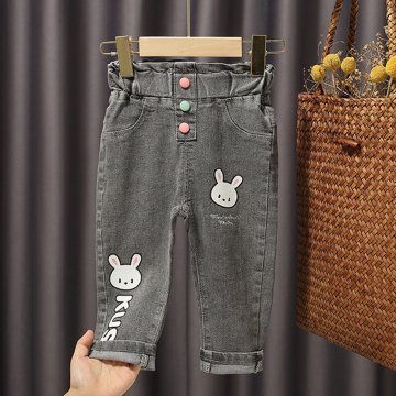 2020 spring autumn baby girls jeans kids pants children clothes girls leggings kids trousers cute all-matched toddler pants