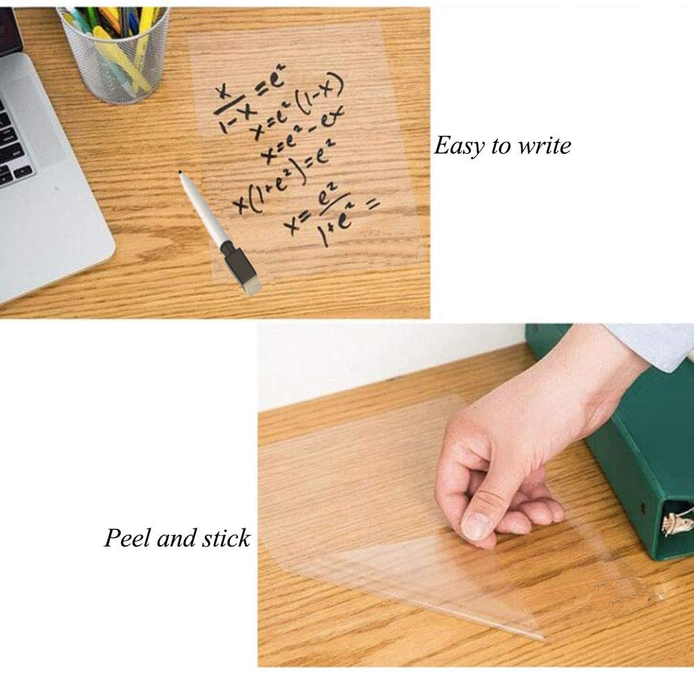 A4 Self-Adhesive Clear Film Writing Board Dry Erase Board for Wall Glass Table Desk Transparent Bulletin Board Wall Board Stick