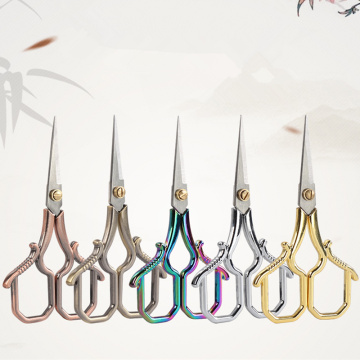 Stainless Steel Sewing Scissors Gold Vintage Embroidery Scissors Fabric Cutter Tailor Scissor Styling Thread Scissor Yarn Shears