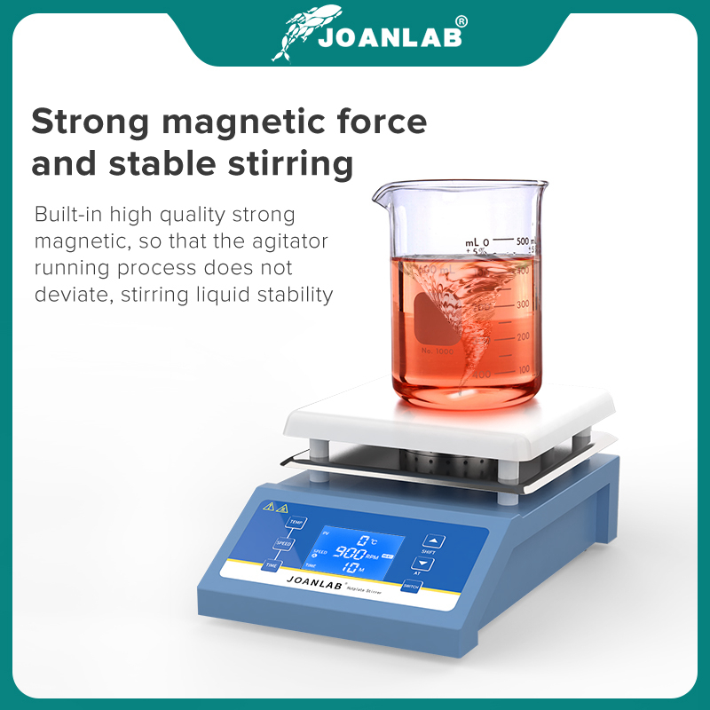 JOANLAB Heating Magnetic Stirrer Hot Plate Lab Stirrer Digital Display Magnetic Mixer Lab Equipment 1L 3L 5L 220v With Stir Bar