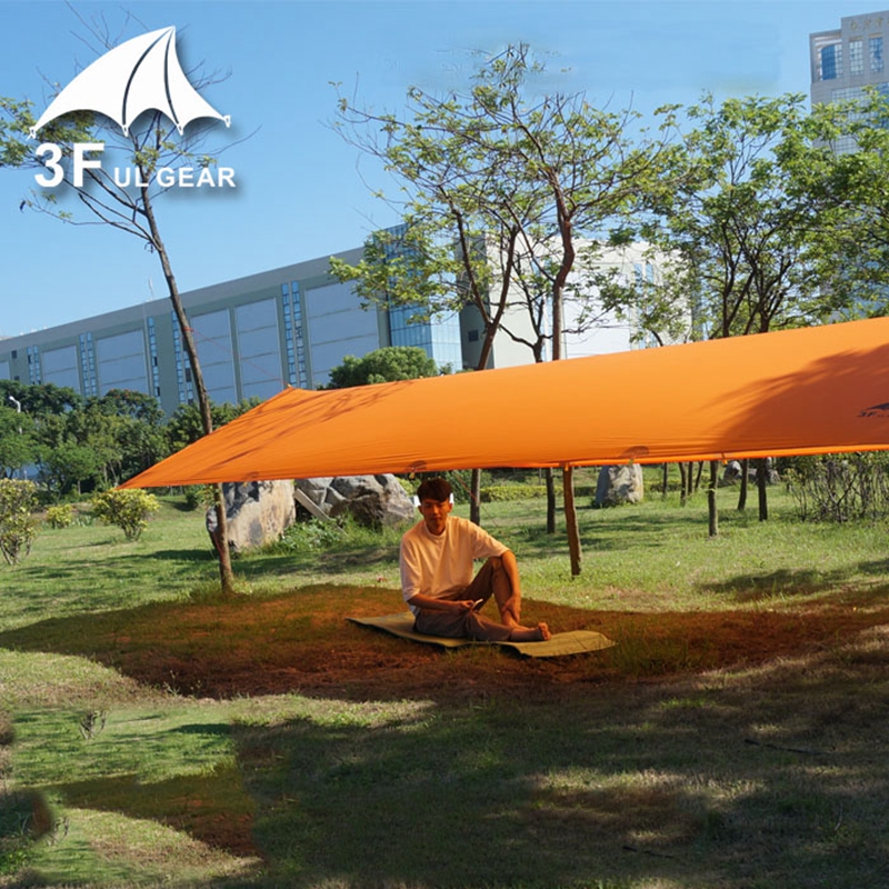 3F UL Grear 15D Silicone Coating Sun Shelter Waterproof Camping Hiking Outdoor Anti-UV Beach Tent 16 Points 3 Size