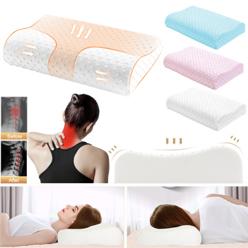 Orthopedic Neck Pillow Memory Foam Bedding Pillow Neck Protection Slow Rebound Shaped Maternity Pillow For Sleeping 40*25CM