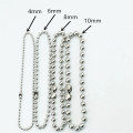 4/6/8/10MM wide hollow ball beads link chains necklace stainless steel necklace accessories jewelry for women man trendy jewelry