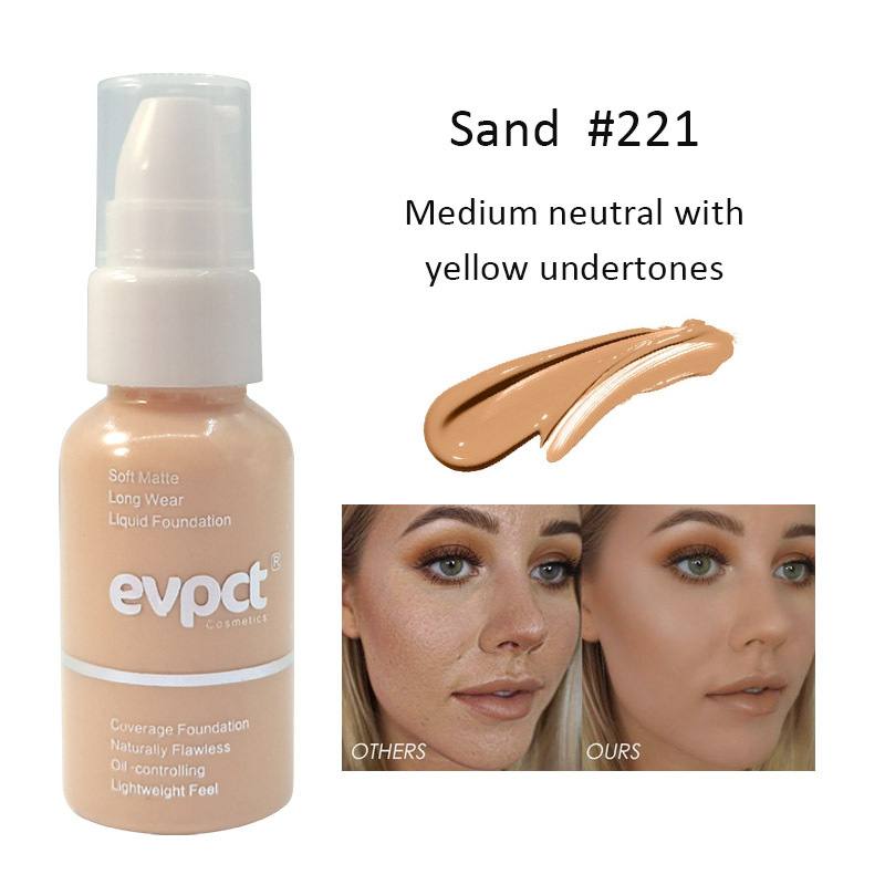 30ml Matte Foundation Makeup Foundation Waterproof Oil Control Concealer Cream Base Maquiagem Profesional Makeup Sponge TSLM1