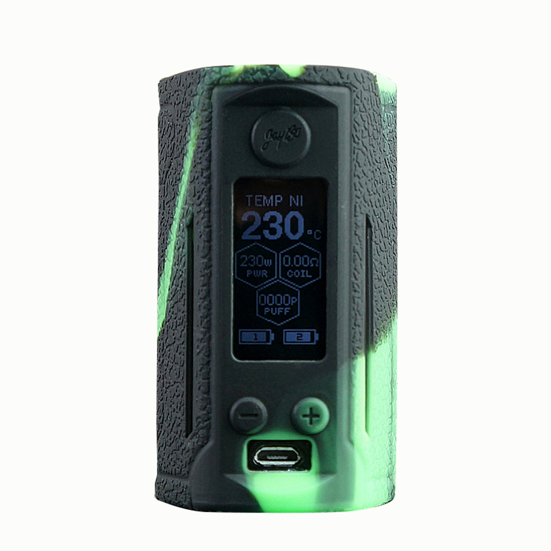 Texture Case for WISMEC RX GEN3 Dual 230W TC Box Mod Protective Silicone Skin Rubber Sleeve Cover Shield leather Wrap