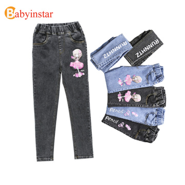 Babyinstar 6 Style Pencil Jeans for 4-10 Years Old Toddler Children's Wear Baby Girl Clothes Fashion Denim Trousers Girls Jeans