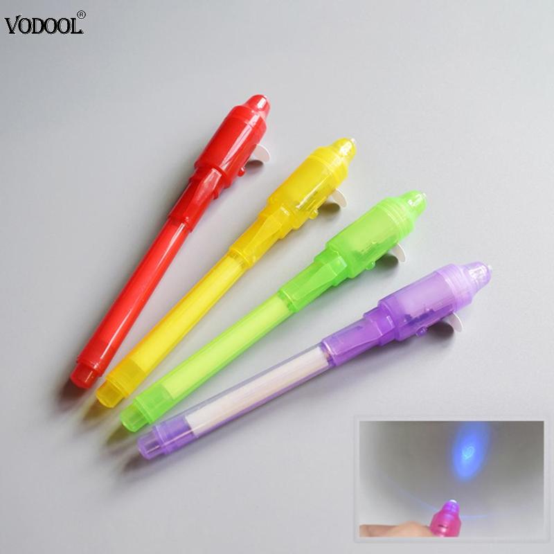 3/4/7pcs 2 in 1 Magic Luminous Light Combo Pen UV Writing Creative Invisible Ink Magic Pen Kid Toy Ballpoint Art Marker Pens