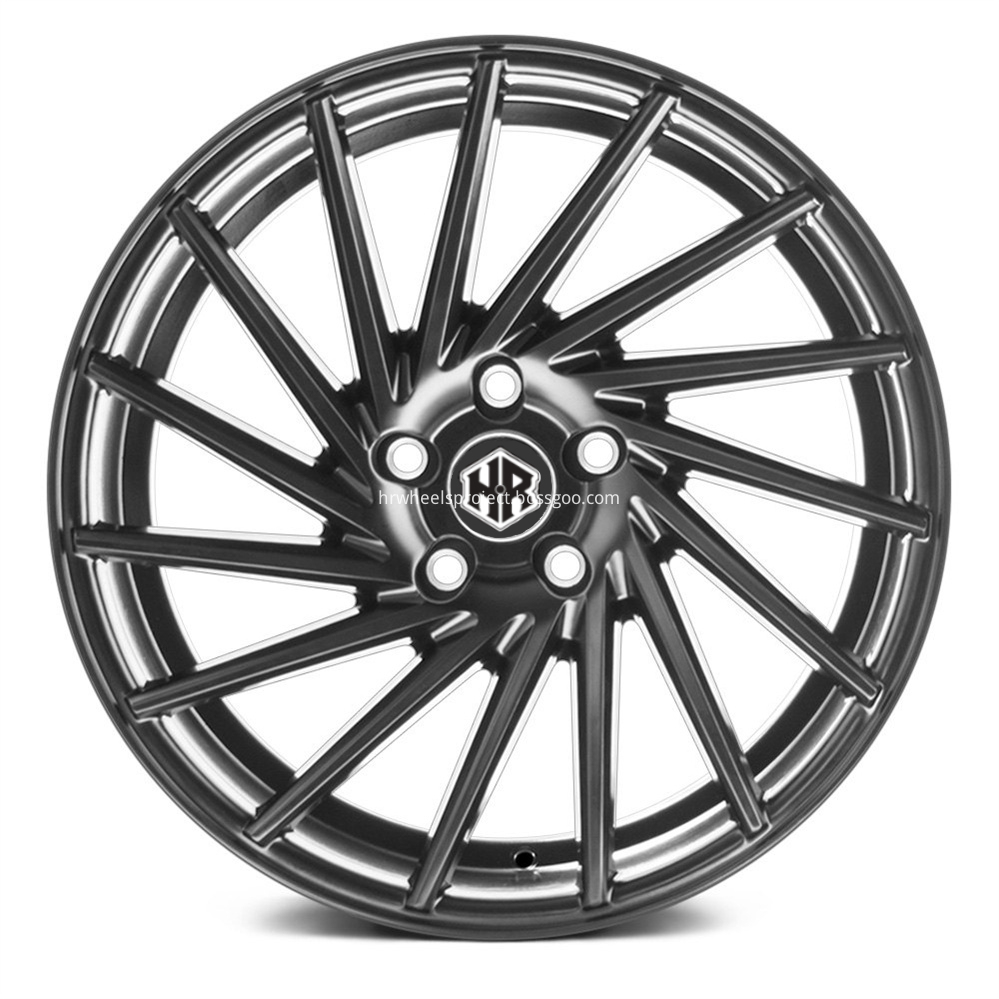 H R Tech Wheels Hr589 Satin Black Front