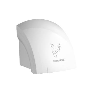 Curved White ABS Automatic Touchless Hand Dryer