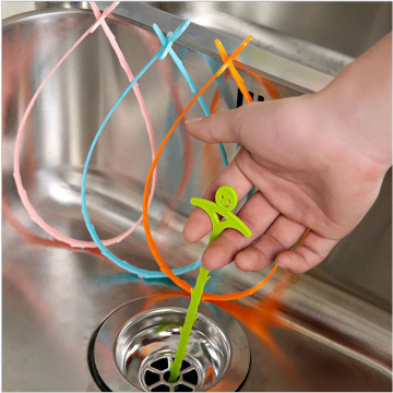 Kitchen Sink Pipe Drain Cleaner Pipeline Hair Cleaning Bathroom Removal Shower Toilet Sewer Clog Plastic Hook Dredging Tools