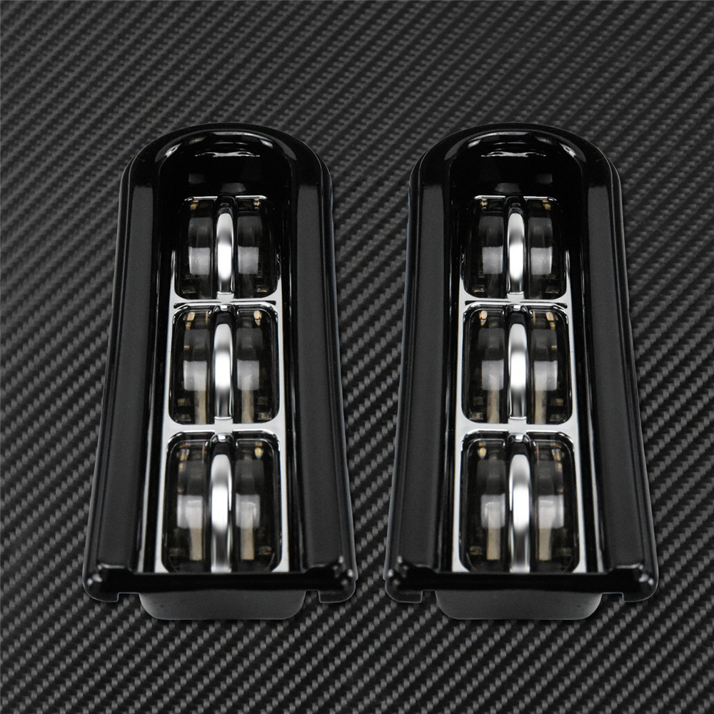 Motorcycle Accent Saddlebag Filler Inserts Support LED Lights For Harley Touring Road Electra Glide CVO Limited FLHTKSE 2014-Up