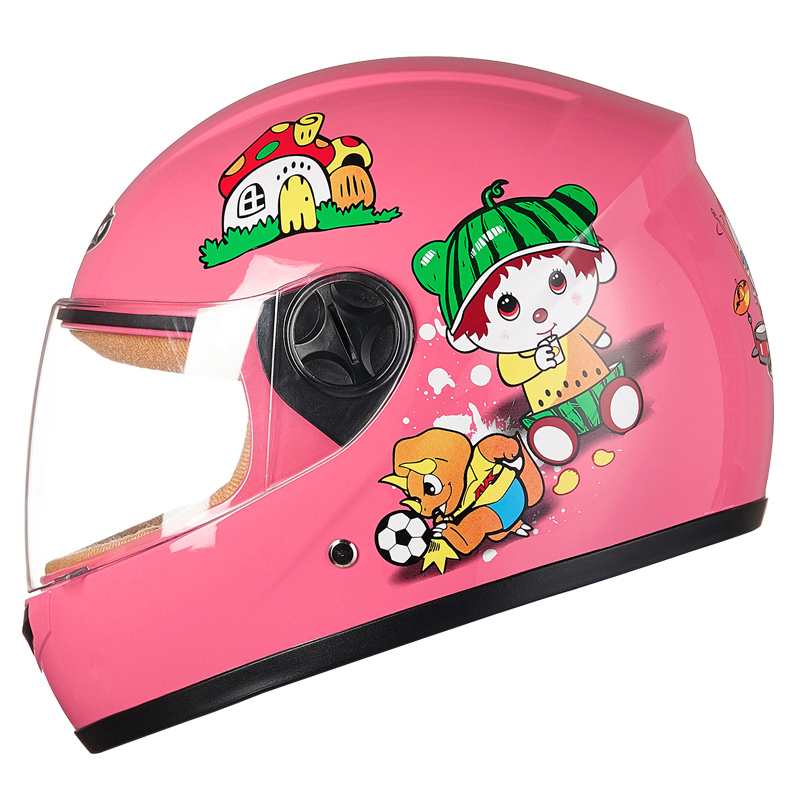 Primary student's motorcycle helmet children helmet with neck cover anti cold warmful motorcycle helmet safety and beautiful