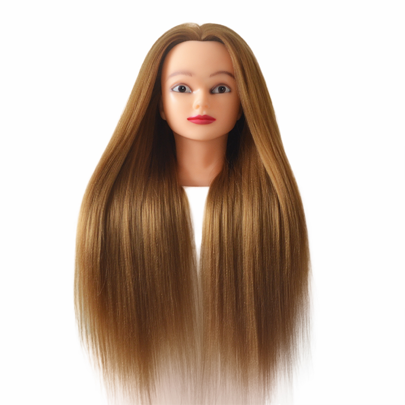 Thick Long Blonde Hair Training Head for Salon Hairdressing Dummy Dolls Professional Practice Braider Head Mannequin