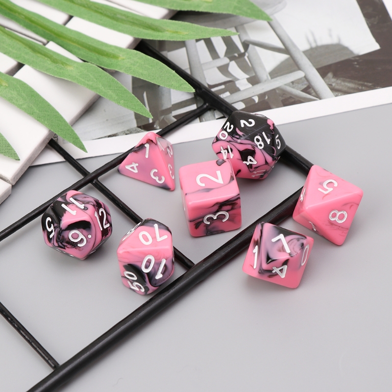 7pcs/set Dice For TRPG D4-D20 Multi-sided Dices Polyhedral
