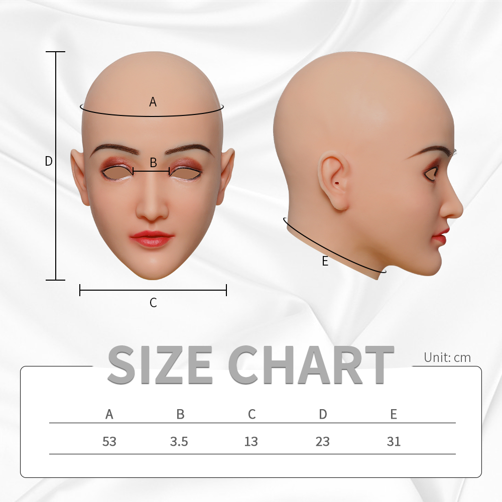 CYOMI Transgender Soft Shy Girl Clare Style Silicone Head Face Male to Female Cosplay Costumes for Crossdresser shemale