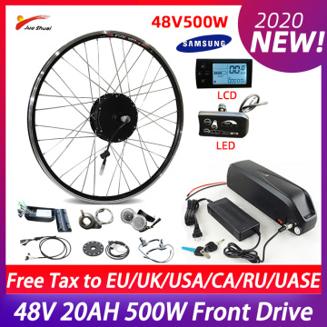 500W Brushless Hub Motor Electric Bicycle Conversion Kit 50KM/H Front Drive E Bike Kit 26 