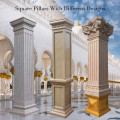 40cm/15.75in GRC GRG ABS 4-Slots &Plain Bodies Simple Design Classic Baroque Square Concrete Gypsum Roman Pillar/ Column Mould