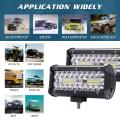 400W LED Bar offroad 3 Rows 7inch 40000LM 6000K Work Light Bar High Bright Driving Lamp for Offroad Boat Car Tractor Truck