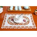 HOT satin lace placemat embroidery cup coaster mug kitchen Christmas table place mat cloth cookware New Year doily wedding pad