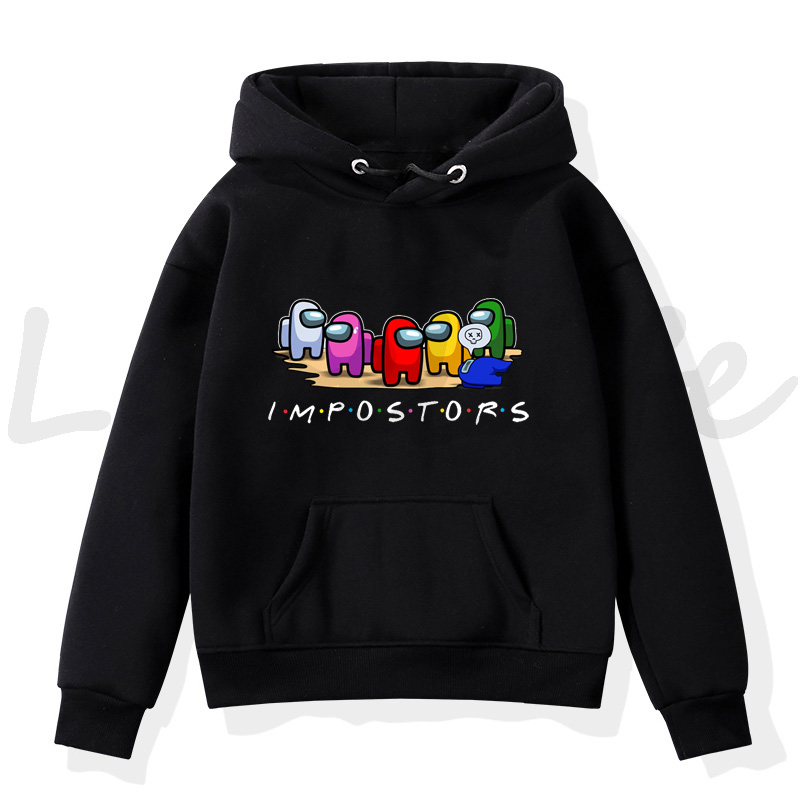 Game Among Us Children Harajuku Hoodie Boys Girls Kawaii Winter Warm Sweatshirt Impostor Graphic Hoody Kids Anime Clothing