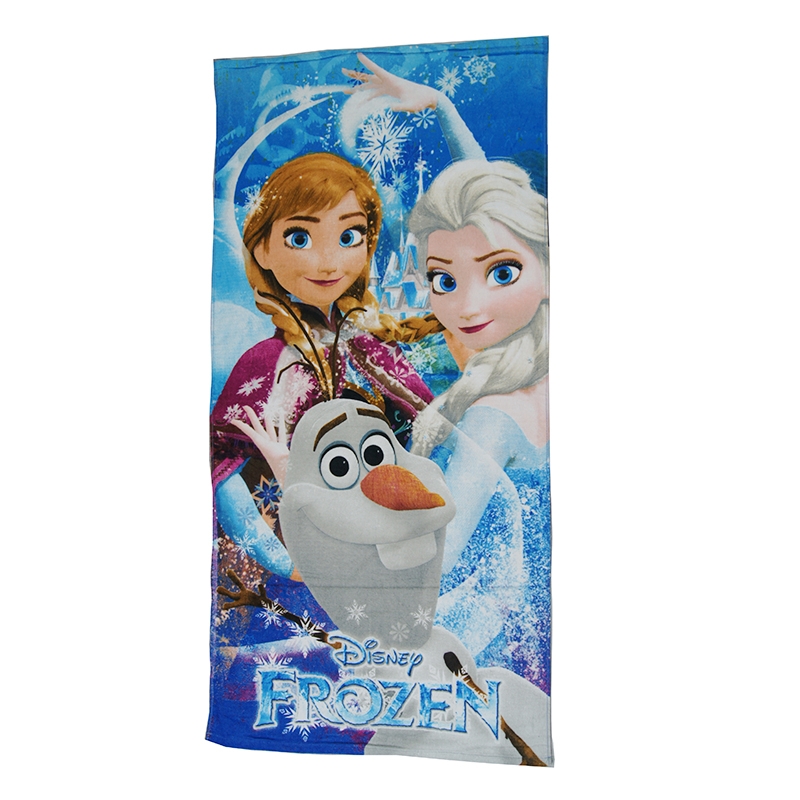 Disney Frozen Elsa Anna Princess Cinderella Belle Beach/Bath Towel For Baby Girls Kids 100% Cotton 70x140cm