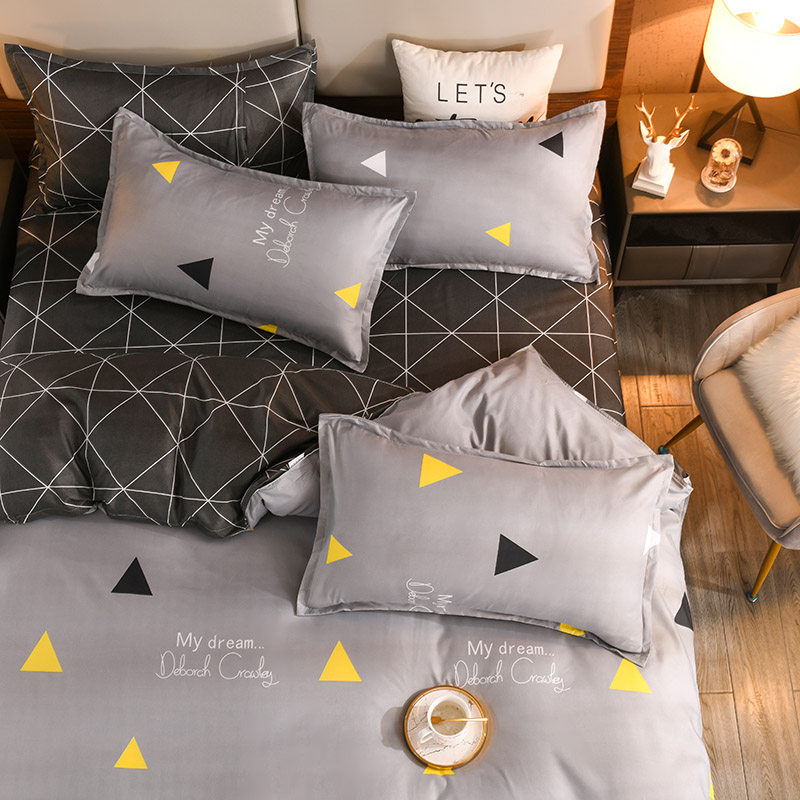 Gray Duvet Cover Set 240x210 Pillowcase 3Pcs,220x240 Quilt Cover,Extra Large,Geometric Patterns Bedding Set