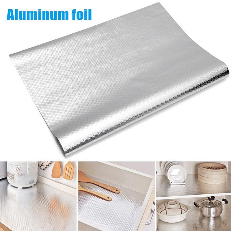 DIY Waterproof Foil Stickers Anti-oil Wrap Bathroom Kitchen Self-adhesive Plaid Wall Paper Tile Wall Stickers Wall Sticker