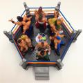 Children Wrestling Club Wrestler Athlete Gladiator Model Doll Warriors Toy Set with Fighting Station and Cage Arena Ring Kid Toy